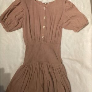 Olivaceous Mauve Button-Down Dress